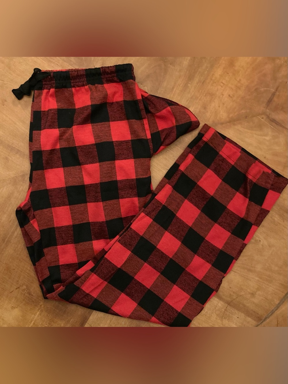#followme Red Black Buffalo Plaid Pajama Pants Size L Cotton Blend Pockets